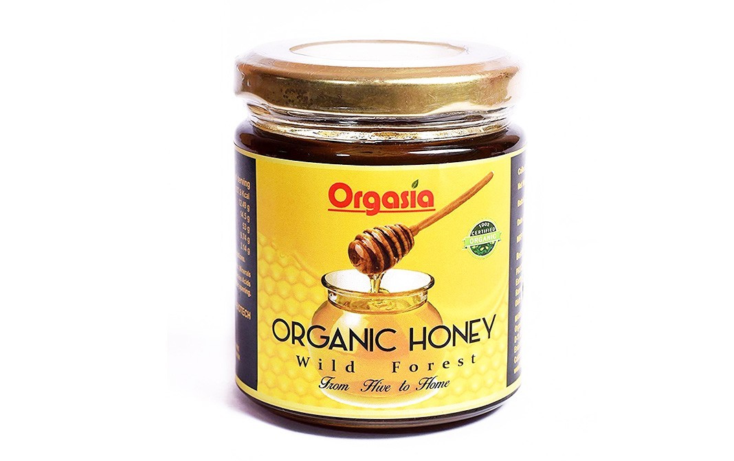 Orgasia Organic Honey, Wild Forest   Glass Jar  225 grams